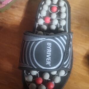 Women's Black Massage Sandals